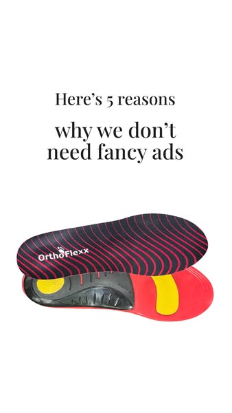OrthoFlexx ad: Arch Support That Doesn't Collapse