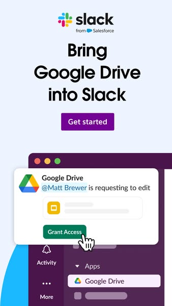 Slack ad: Google Drive Integration