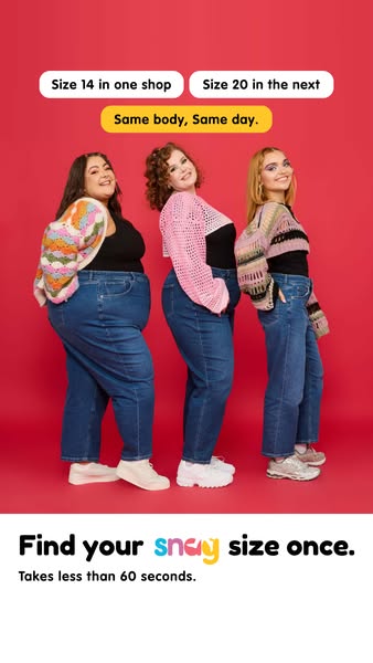 Snag Tights ad: Same Body. One Size. Every Time.