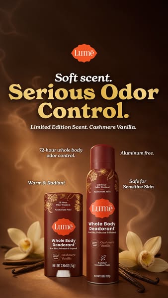 Lume Deodorant ad: Save up to 26% on the Seasonal Edit