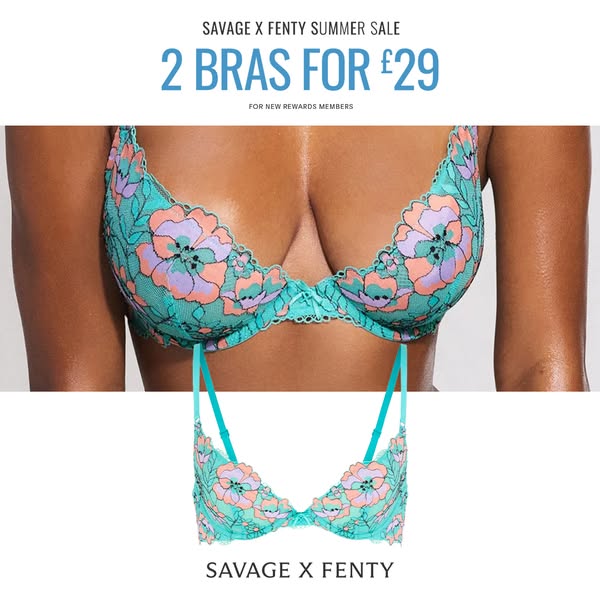 Savage X Fenty ad: Grab 2 bras for £29