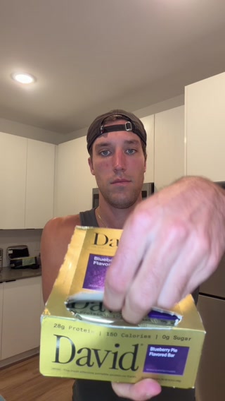 David Protein ad: 28g Protein. 150 Calories. 0g Sugar.