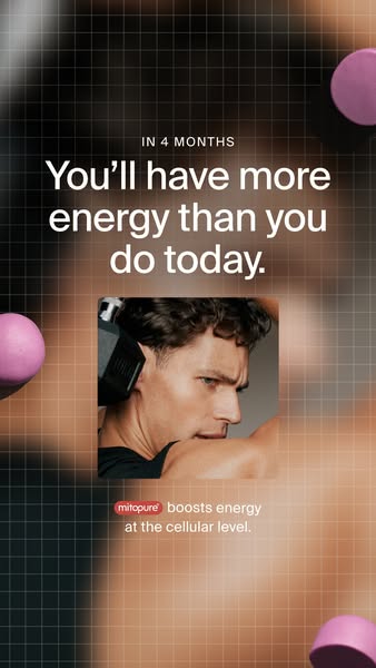 Timeline Longevity ad: Get Your Energy Back With Mitopure®