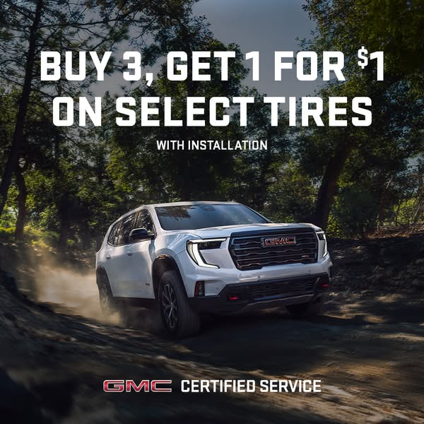 GMC ad: Fresh Start Tire Event