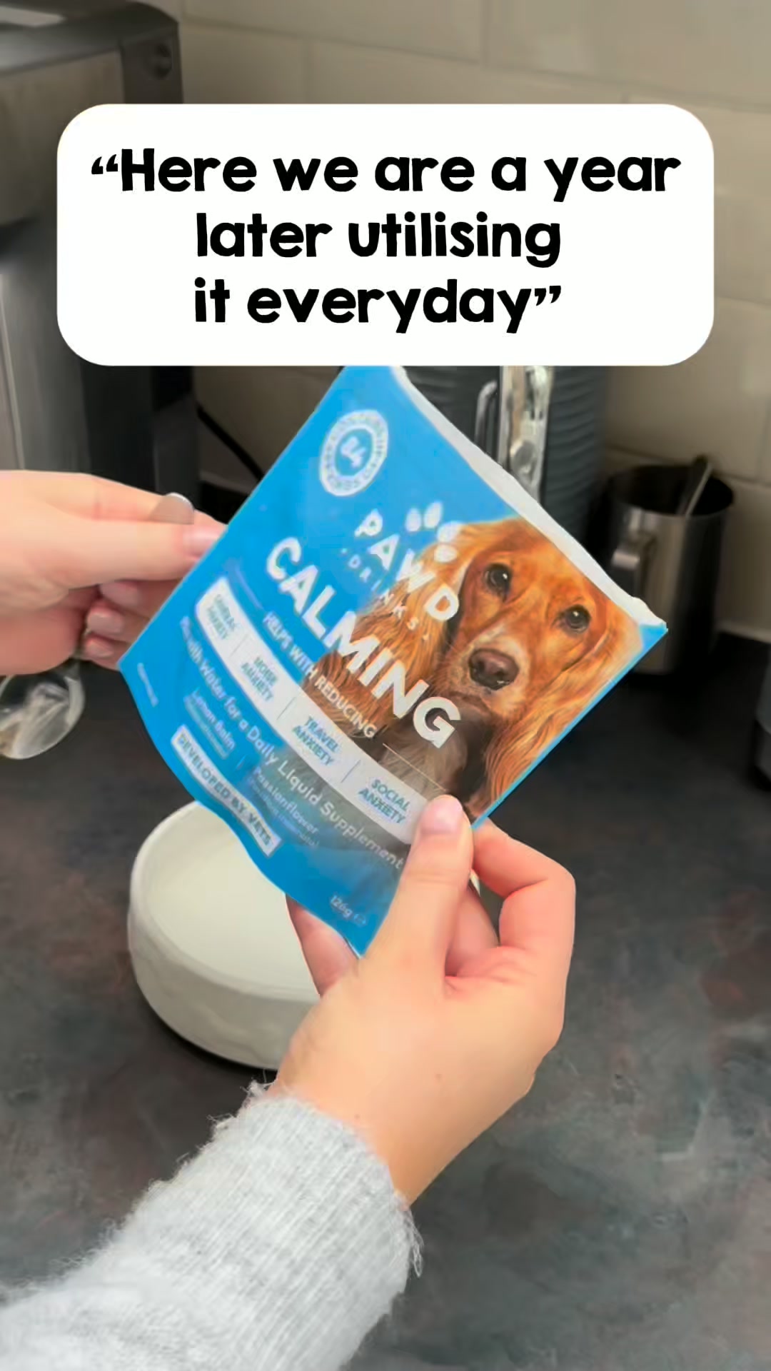 Pawd Drinks ad: Daily Calm for Anxious Dogs