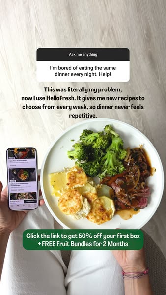 HelloFresh ad: Get 50% off