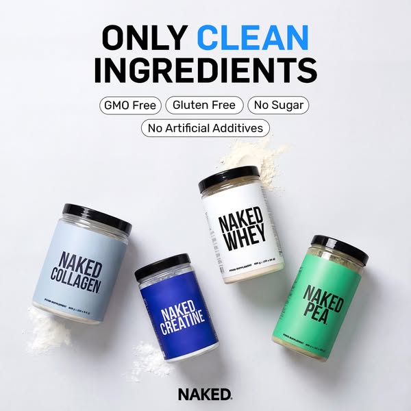 Naked Nutrition ad: Clean Nutrition for Real Performance