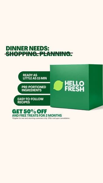 HelloFresh ad: Dinnertime sorted