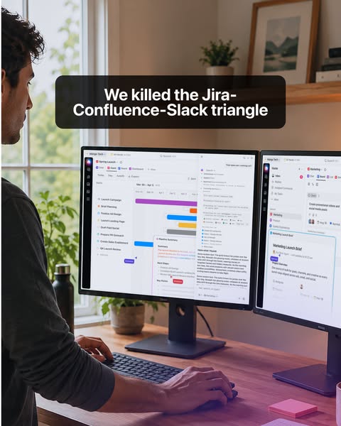 ClickUp ad: AI that knows your actual work