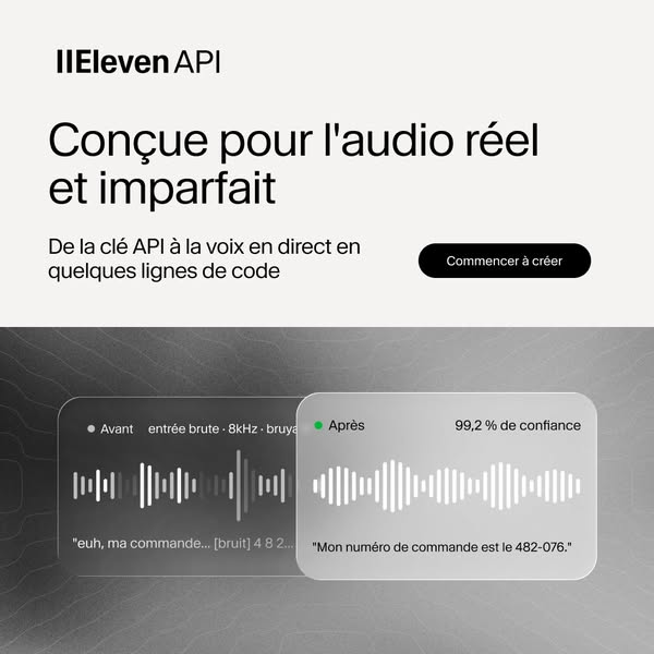 ElevenLabs ad: Transcrire de l'audio réel de mauvaise qualité