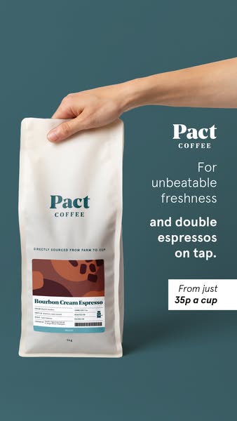 Pact Coffee ad: Freshly roasted to order ☕