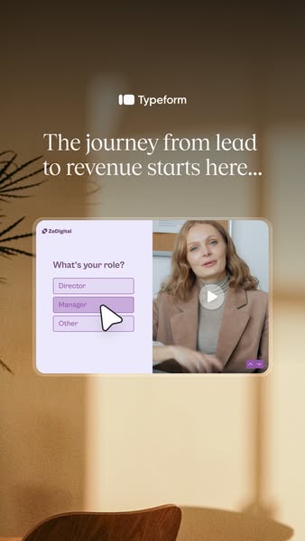 Typeform ad: Turn responses into revenue