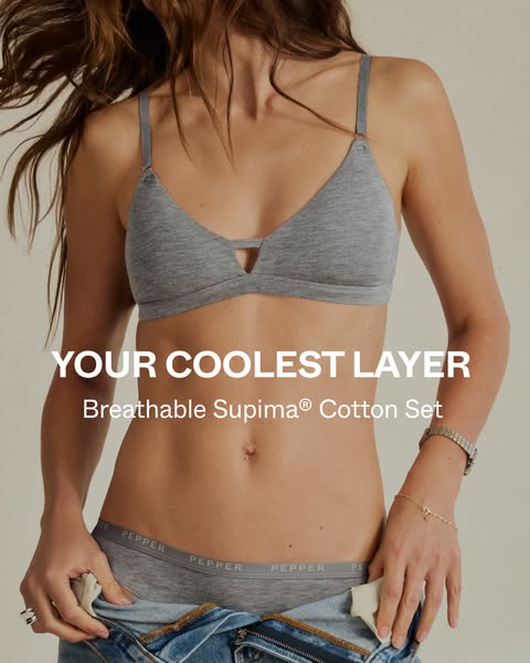 Pepper ad: It's a Supima®️ cotton summer.
