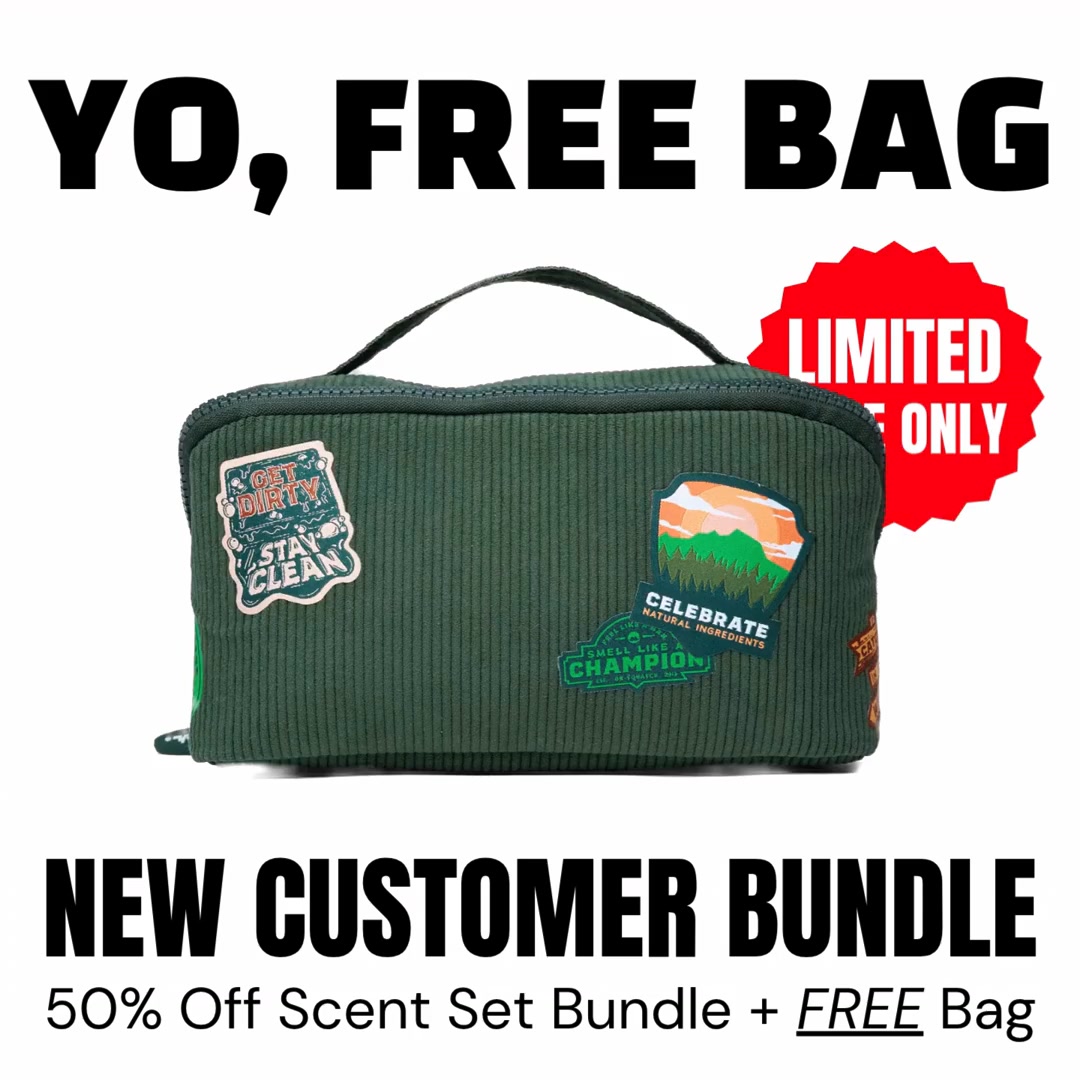 Dr. Squatch ad: 🤯 FREE TOILETRY BAG + 50% OFF 🤯