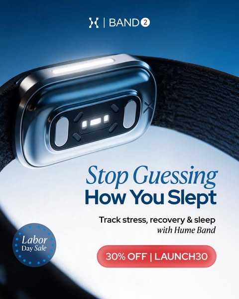 Hume Health ad: Meet Hume Band 2.0 | 30% Off