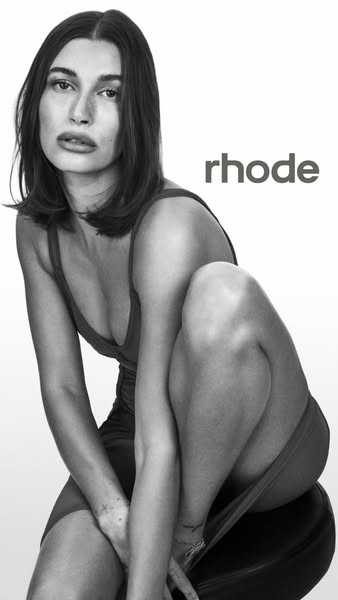 rhode ad: welcome to the world of rhode 🤍