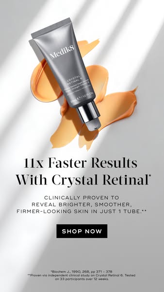 Medik8 ad: The No.1 Retinal Serum Worldwide*