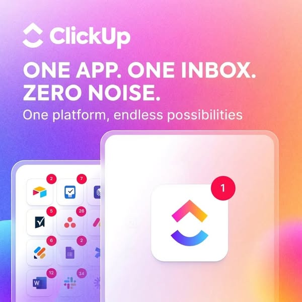 ClickUp ad: One app. Zero chaos.
