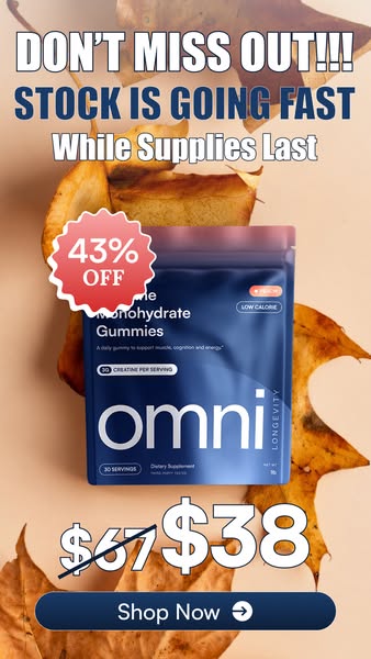 OMNI Longevity ad: Creatine Made Delicious 🍉 🍑