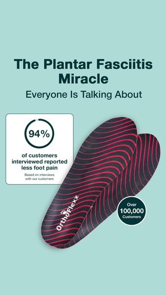 OrthoFlexx ad: Arch Support That Doesn't Collapse