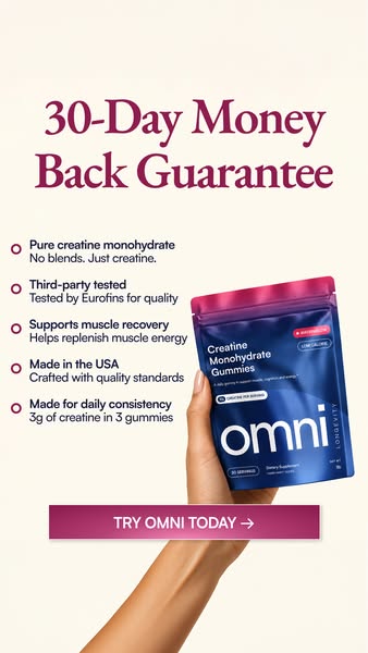 OMNI Longevity ad: Real Creatine - 43% OFF TODAY 👉
