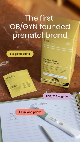 Perelel ad: The first OB/GYN-founded vitamin company.