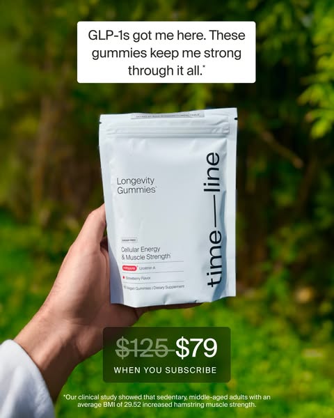 Timeline Longevity ad: Improve Muscle Health With Mitopure®