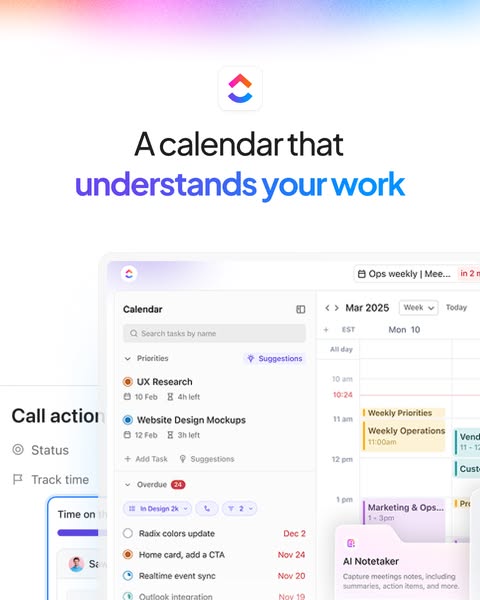 ClickUp ad: Stop Planning Work. Let Work Plan Itself.