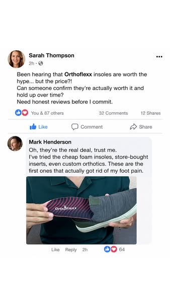 OrthoFlexx ad: Arch Support That Doesn't Collapse