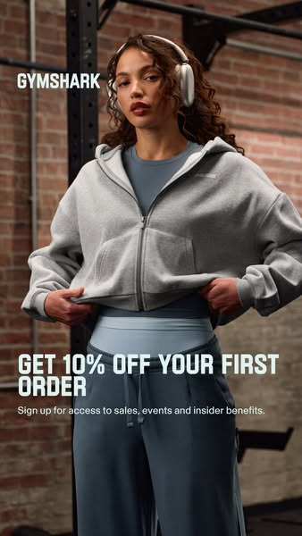 Gymshark ad: Get 10% off your first order