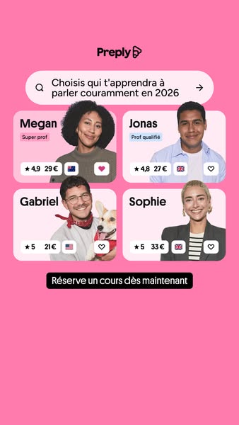 Preply ad: Plan de cours personnalisé.