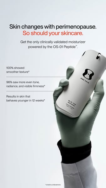 OneSkin ad: Fight skin aging at the source with OS-01 FACE