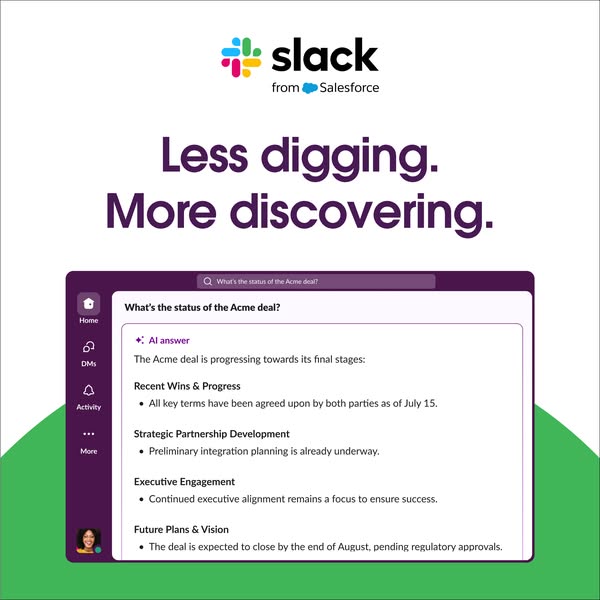 Slack ad: Try AI search in Slack.