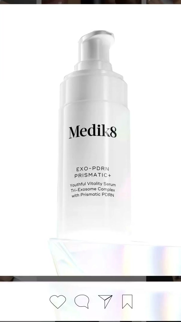 Medik8 ad: NEW EXO-PDRN PRISMATIC+