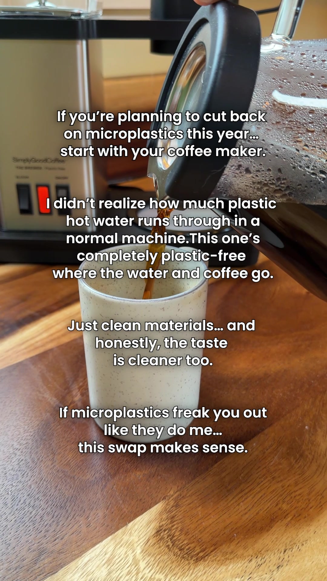 Simply Good Coffee ad: 100% Plastic-Free Brewing!