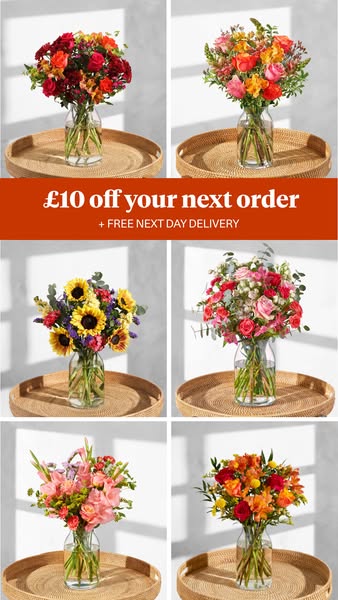 Bloom & Wild ad: £10 off your next order