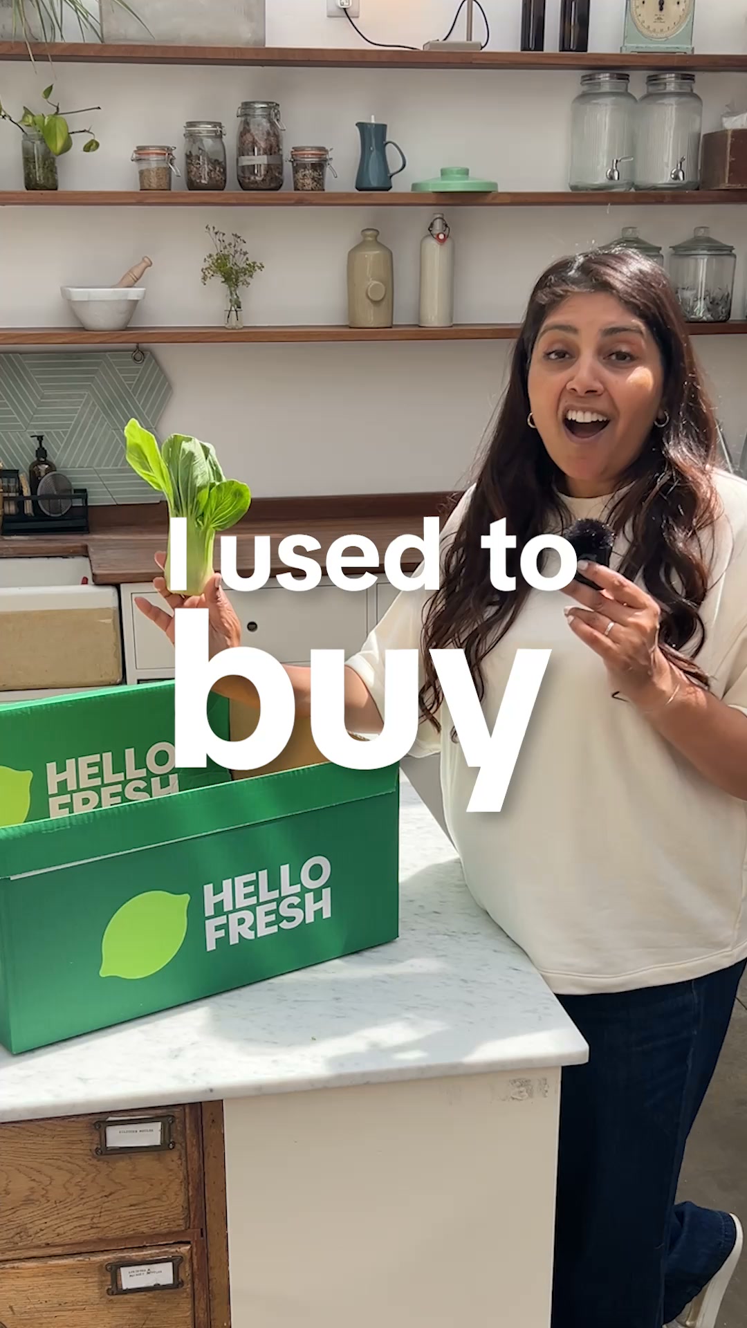 HelloFresh ad: What's in season. 50% off.