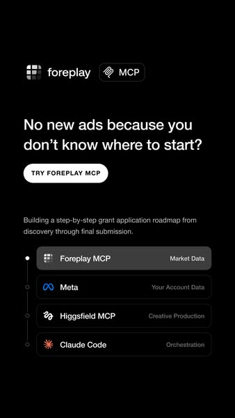 foreplay.co ad: Give your AI your entire ad stack