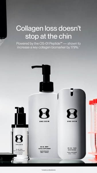 OneSkin ad: Smoother, firmer skin from head to toe