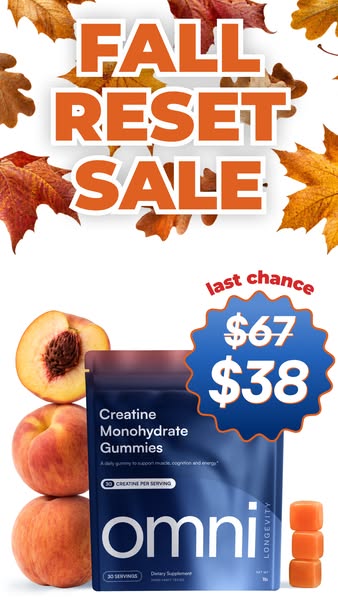 OMNI Longevity ad: Creatine Made Delicious 🍉 🍑