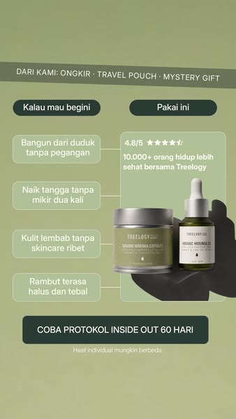 Treelogy ad: Sendi sakit setiap pagi? Tubuh Anda butuh ini.