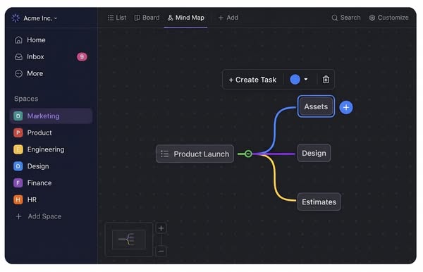 ClickUp ad: Visualize your next great idea with ClickUp