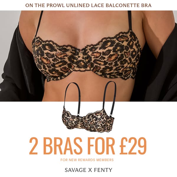 Savage X Fenty ad: Grab 2 bras for £29
