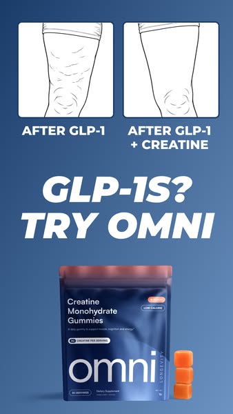 OMNI Longevity ad: Creatine Made Delicious 🍉 🍑
