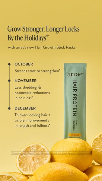 Arrae ad: Grow Fuller, Thicker-Looking Hair with Hair Protein*
