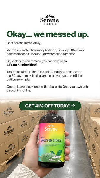 Serene Herbs ad: 👉 Save up to 62% on your first order.