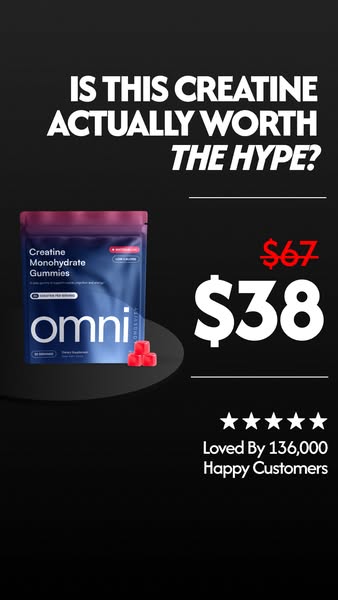 OMNI Longevity ad: Creatine Made Delicious 🍉 🍑