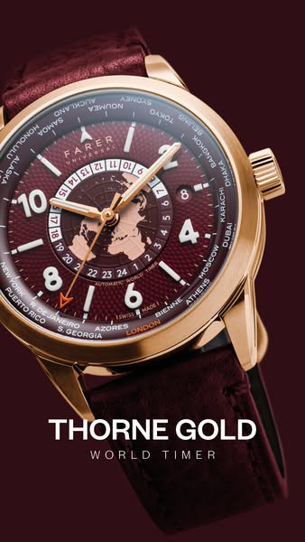 Farer ad: The Iconic World Timer Collection