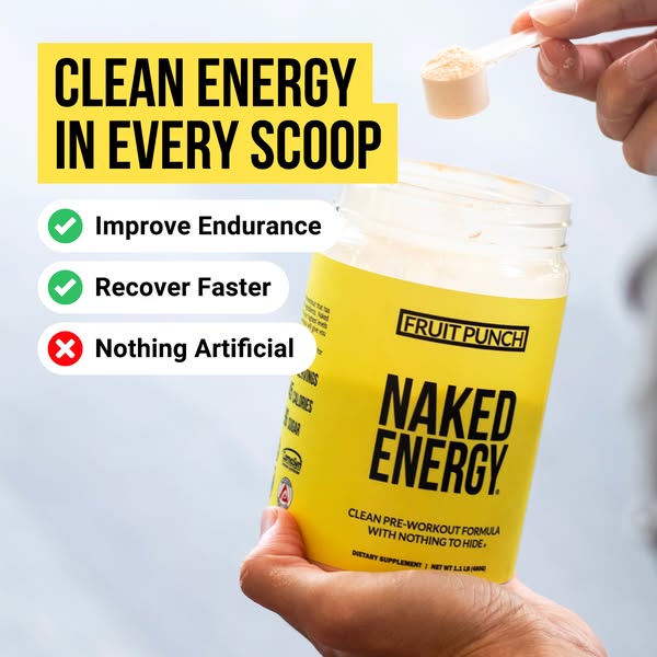 Naked Nutrition ad: Clean Energy. Peak Performance.