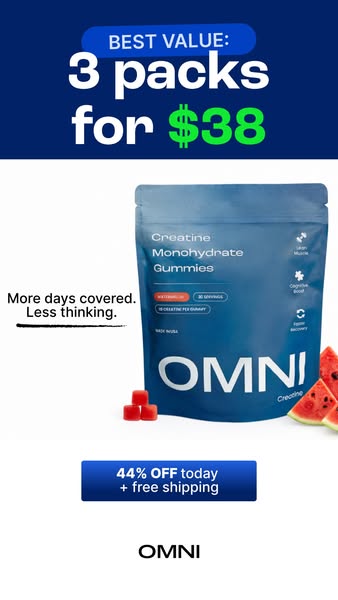 OMNI Longevity ad: Creatine Made Delicious 🍉